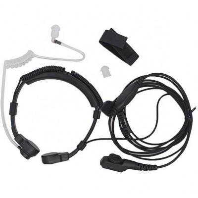 Throat Mic Covert Acoustic Tube Earpiece Headset Compatible for Hytera HYT PD780 PD782 PD785 PD700 PD702 PD752 PD780G PD782G